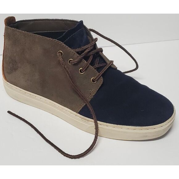 Timberland Boots Suede Chukka Cupsole MN SZ 9 A12G4 Cool Tri Color Suede Blu/Tan - Picture 9 of 13